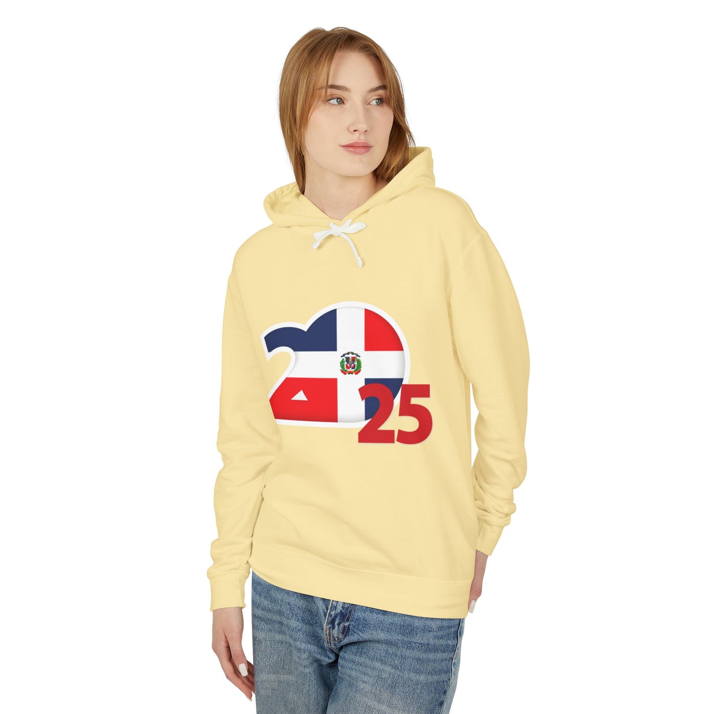 Dominican Republic 2025 Unisex Lightweight Hooded Sweatshirt