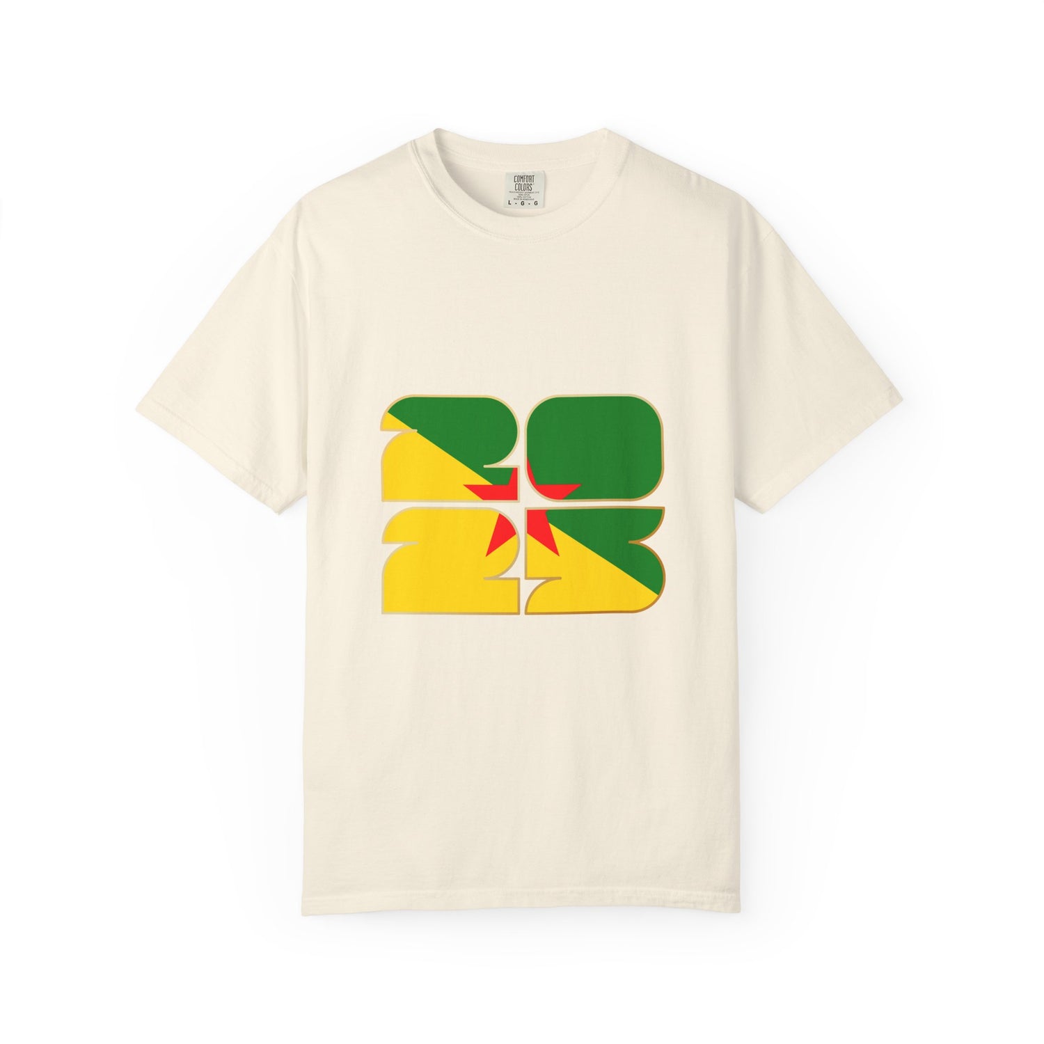 2025 Colorful Unisex Garment-Dyed T-Shirt - Perfect for Celebrations | French Guiana Vibes T-Shirt