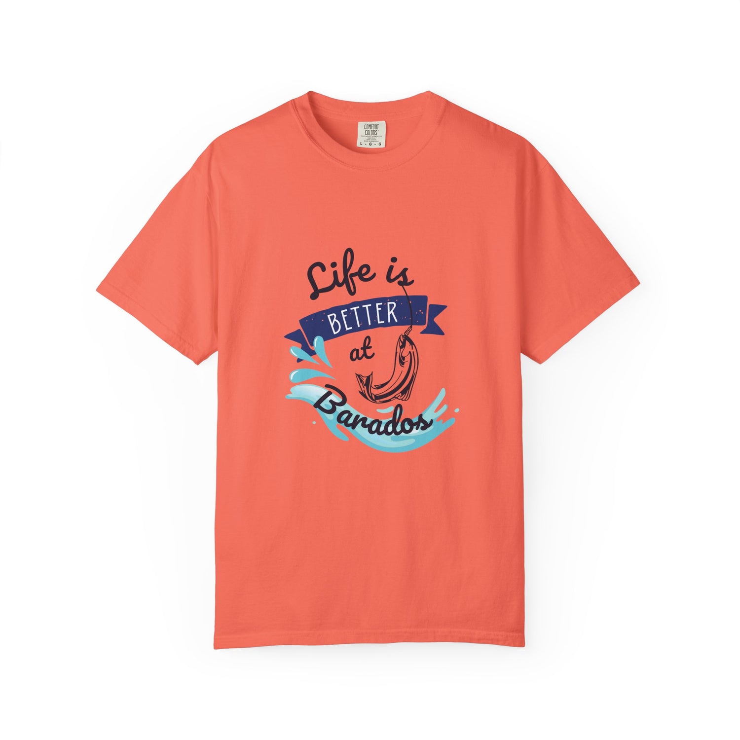 Life is Better at Barbados Unisex T-Shirt |  Garment-Dyed Beach Vibe Tee