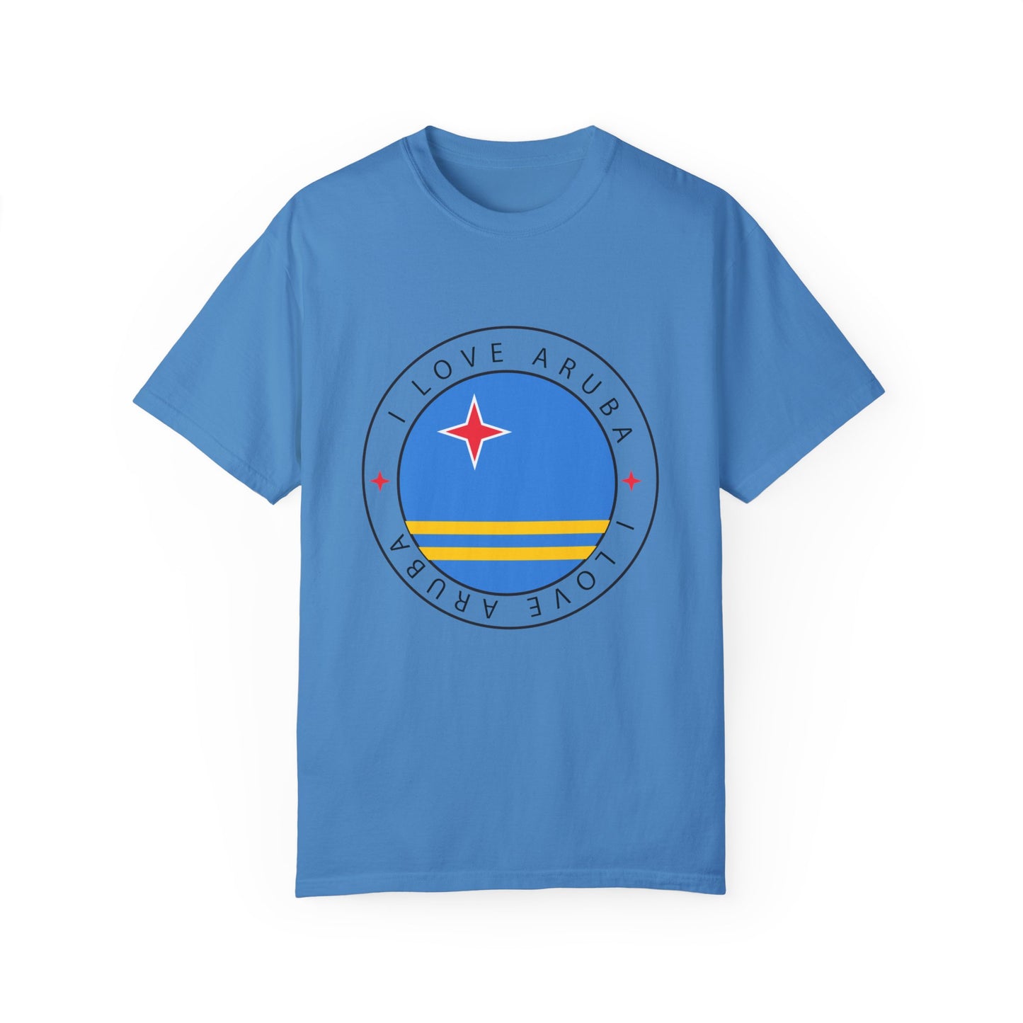 I Love Aruba Flag Unisex Garment-Dyed T-shirt
