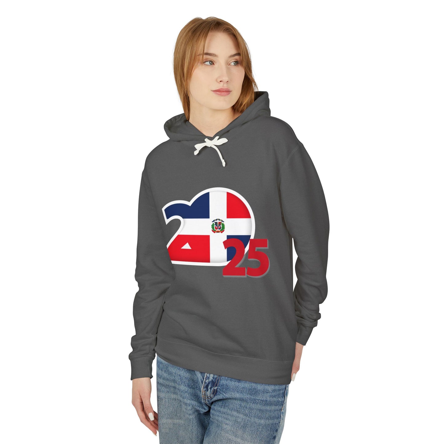 Dominican Republic 2025 Unisex Lightweight Hooded Sweatshirt