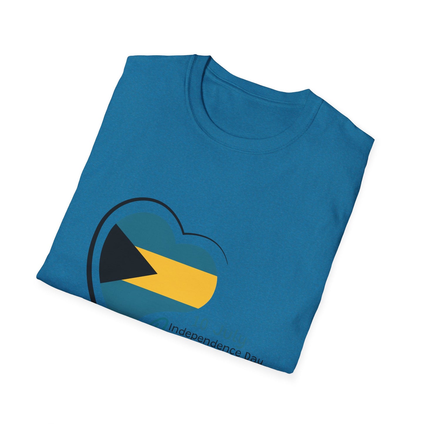 Bahamas Heart Shaped Flag  T-Shirt