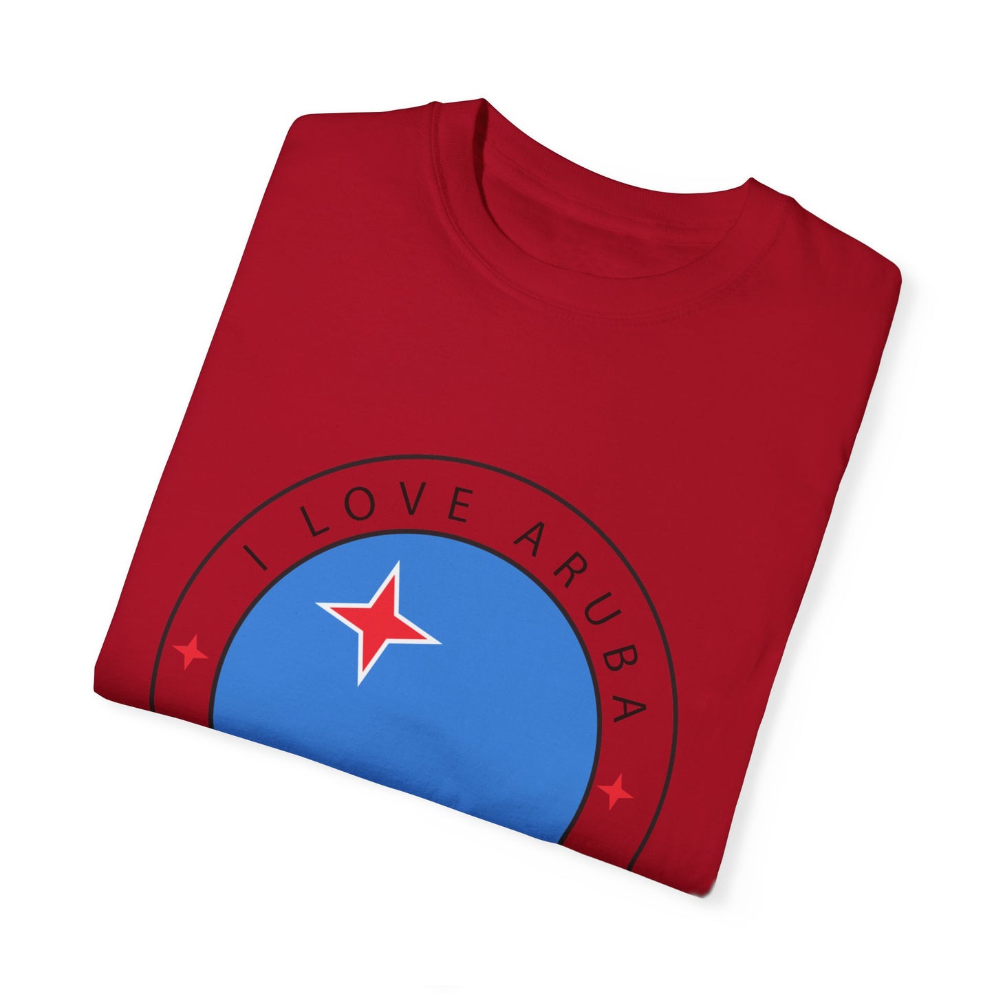 I Love Aruba Flag Unisex Garment-Dyed T-shirt
