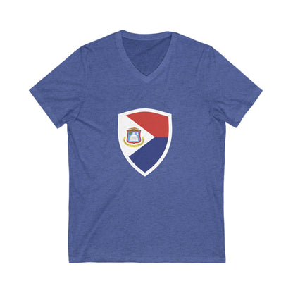 Sint Maarten Unisex Jersey Short Sleeve V-Neck T-Shirt