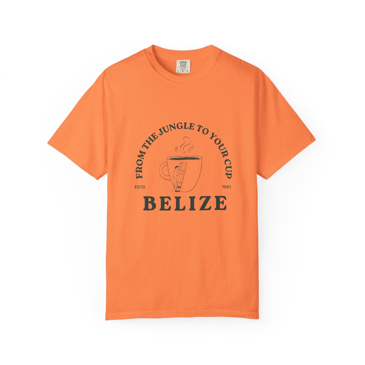 Belize Unisex Garment-Dyed T-Shirt - From the Jungle to Your Cup