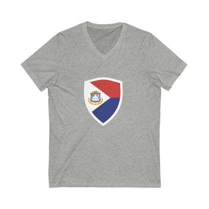 Sint Maarten Unisex Jersey Short Sleeve V-Neck T-Shirt