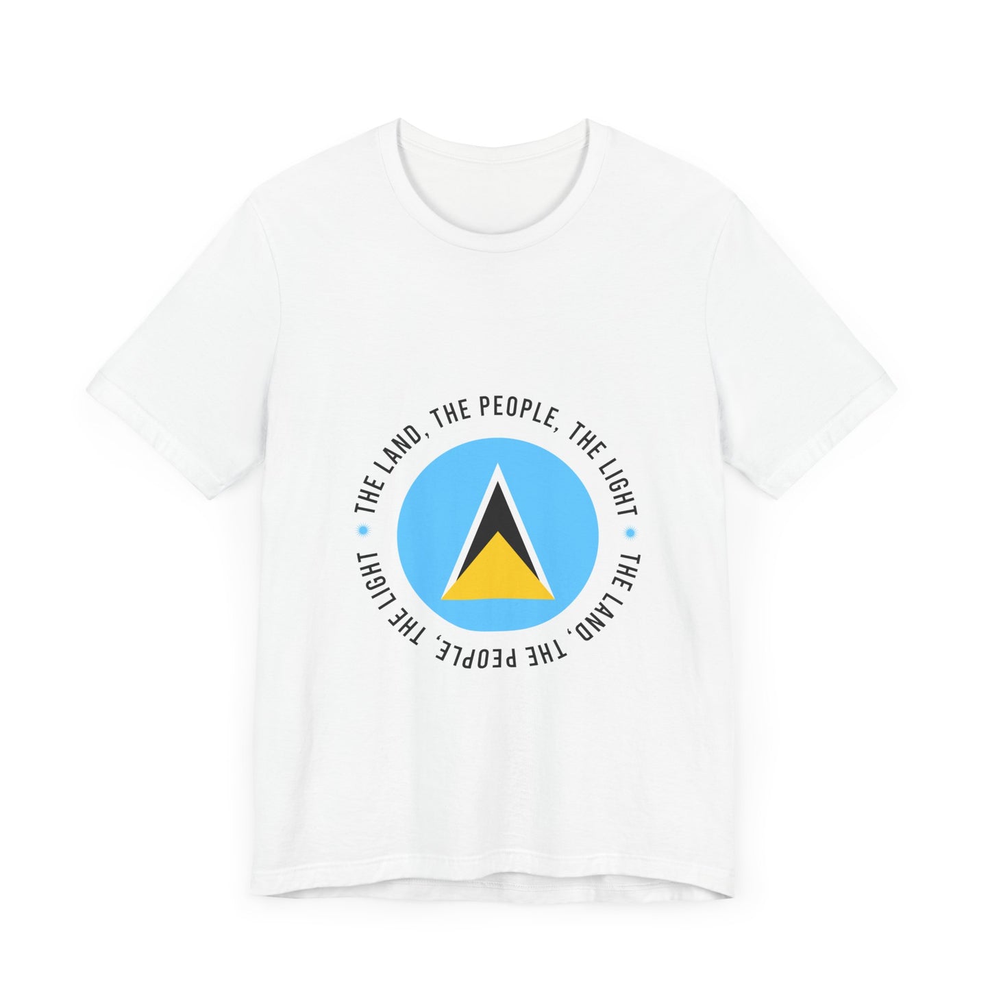 Unisex Jersey Korte Mouw Saint Lucia Vlag Shirt
