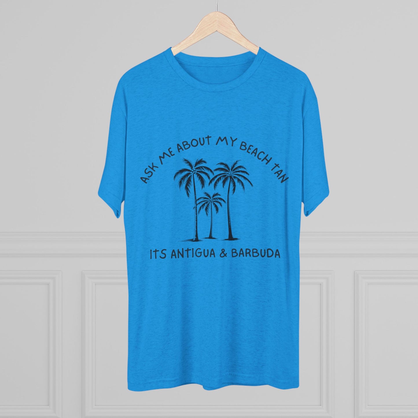 "Ask Me About My Beach Tan" Antigua & Barbuda T- Shirt