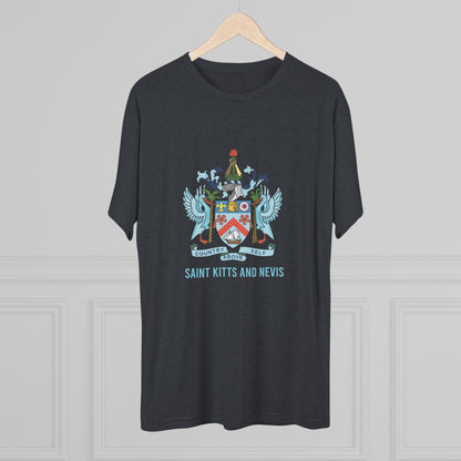 Saint Kitts and Nevis Coat Of Arm Unisex Tri-Blend T-Shirt