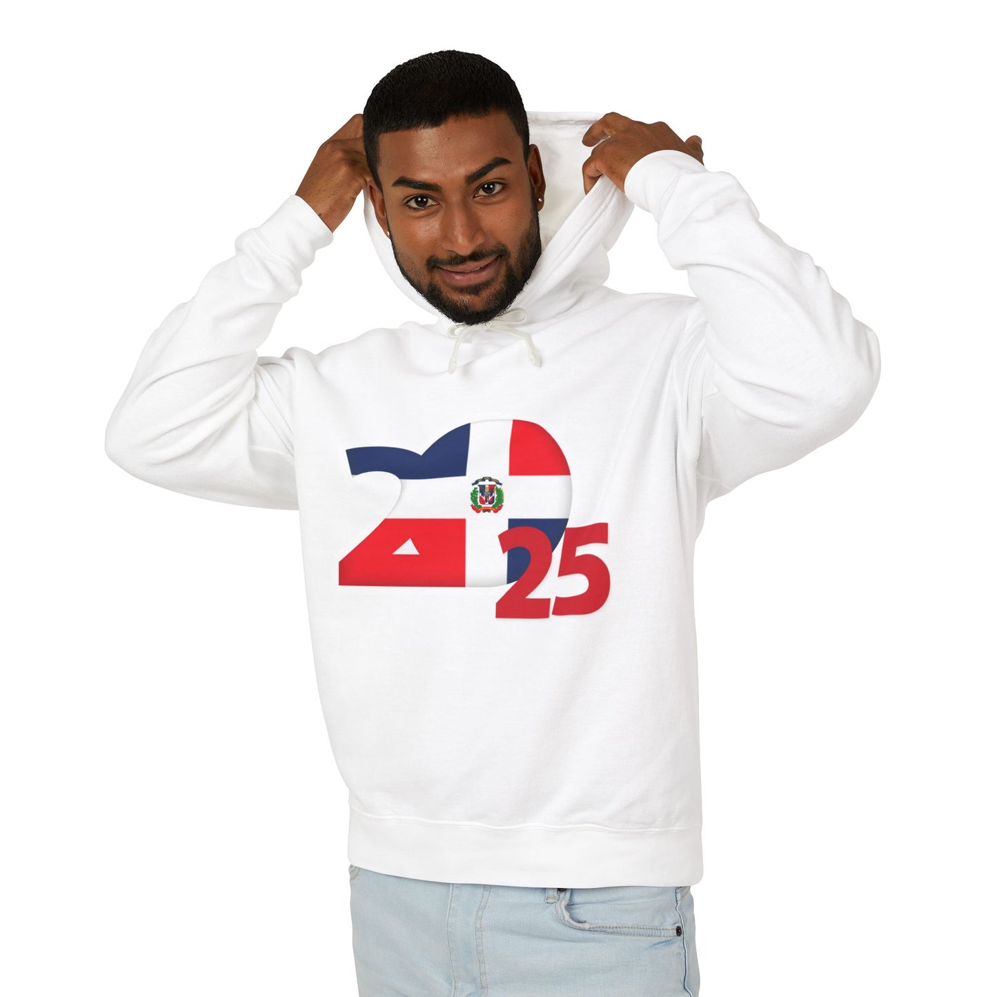 Dominican Republic 2025 Unisex Lightweight Hooded Sweatshirt