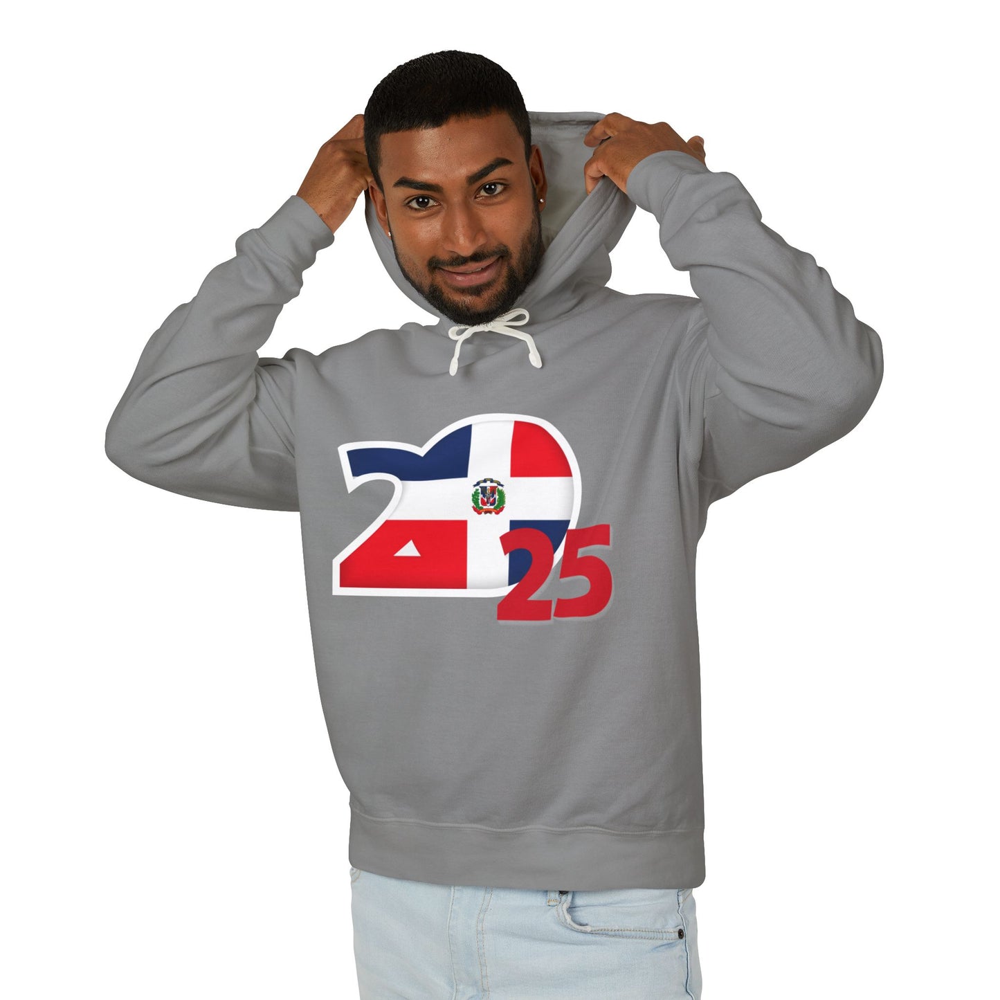 Dominican Republic 2025 Unisex Lightweight Hooded Sweatshirt