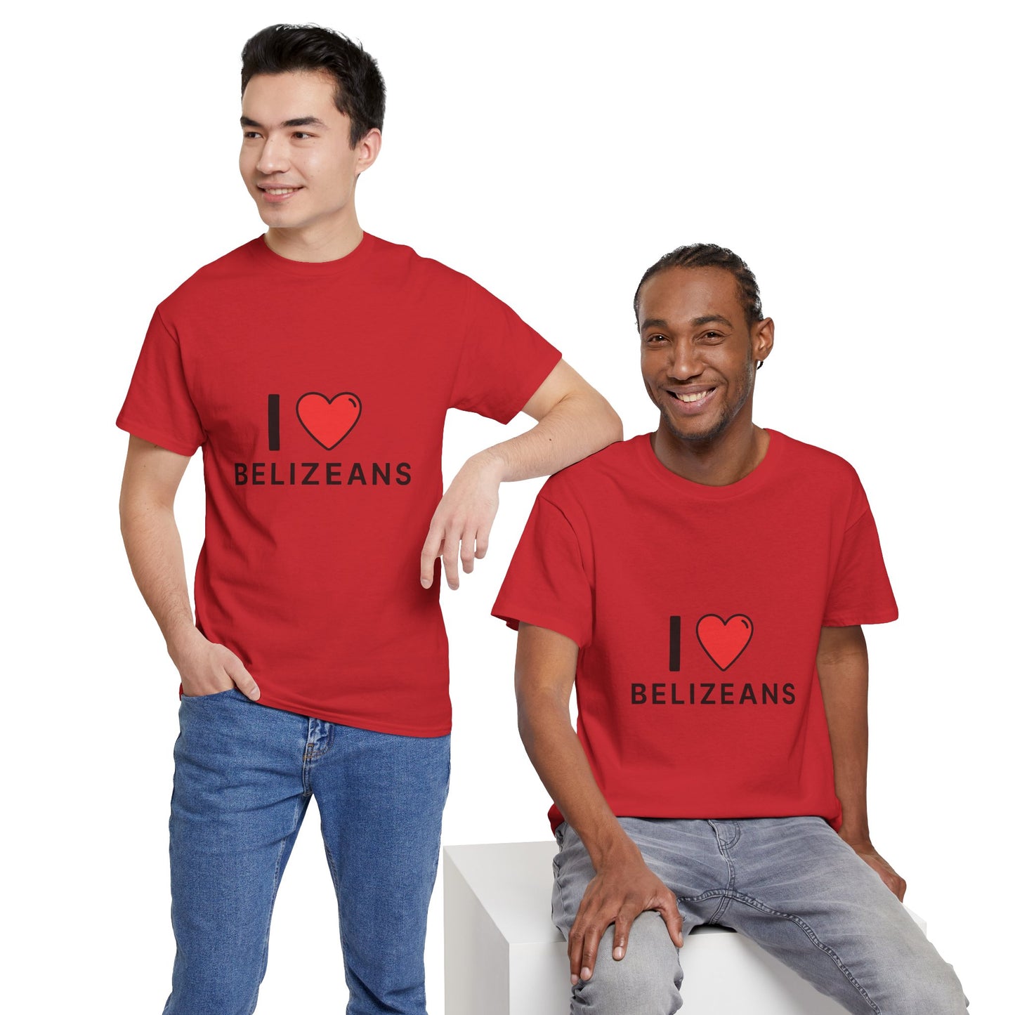 I Love Belizeans  Cotton T shirt