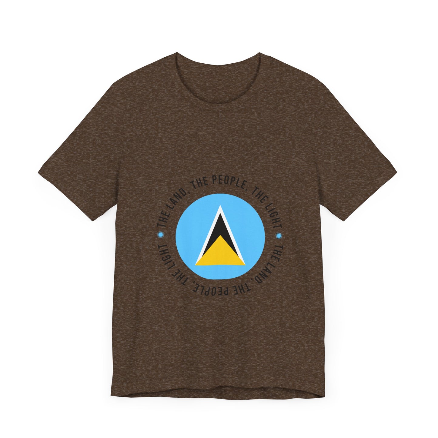 Unisex Jersey Korte Mouw Saint Lucia Vlag Shirt