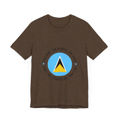 Unisex Jersey Korte Mouw Saint Lucia Vlag Shirt