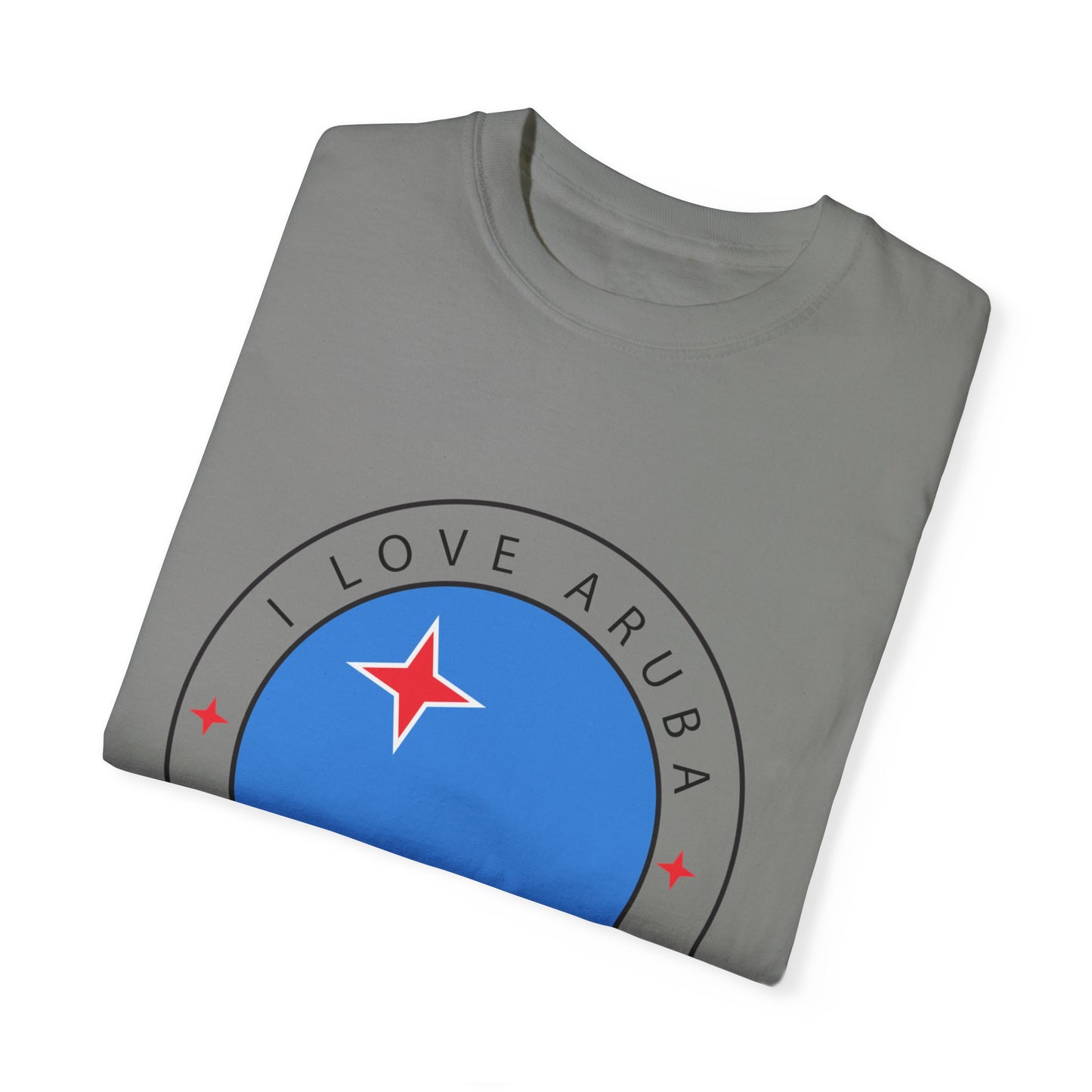 I Love Aruba Flag Unisex Garment-Dyed T-shirt