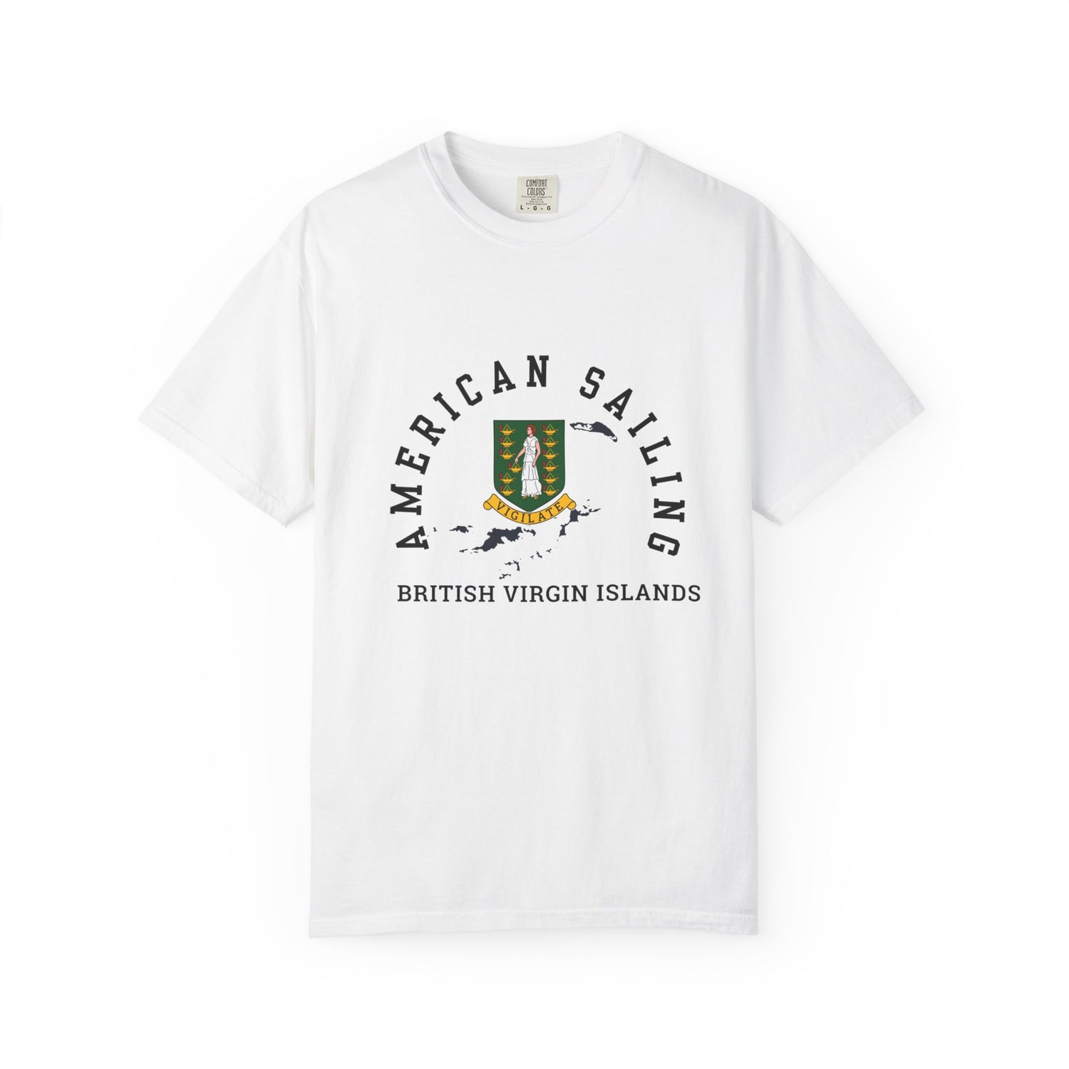 American Sailing British Virgin Islands Unisex Garment-Dyed T-Shirt | Casual Summer Wear