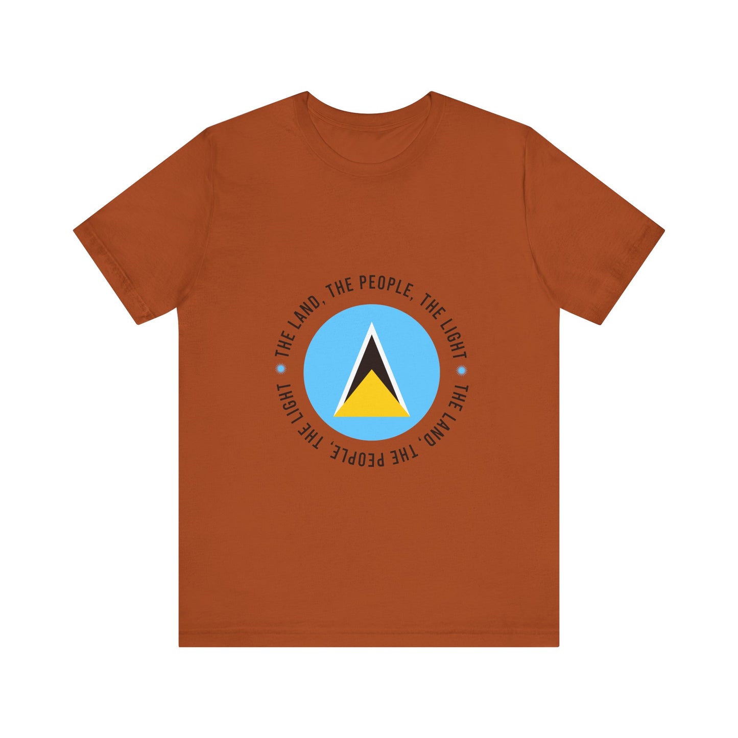 Unisex Jersey Korte Mouw Saint Lucia Vlag Shirt