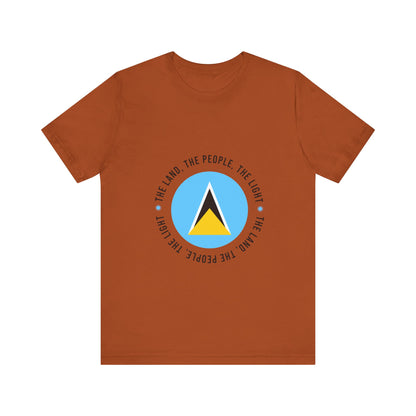 Unisex Jersey Korte Mouw Saint Lucia Vlag Shirt