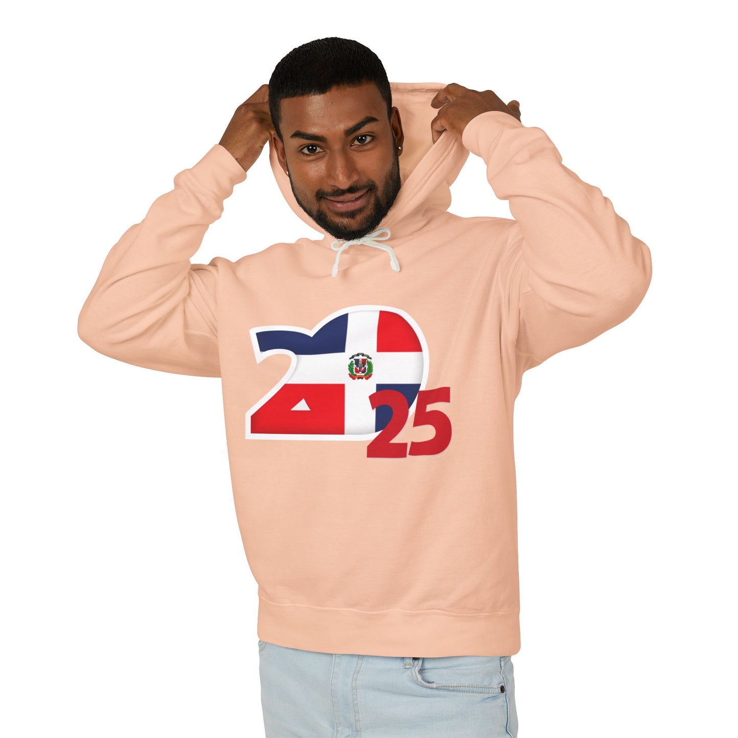 Dominican Republic 2025 Unisex Lightweight Hooded Sweatshirt