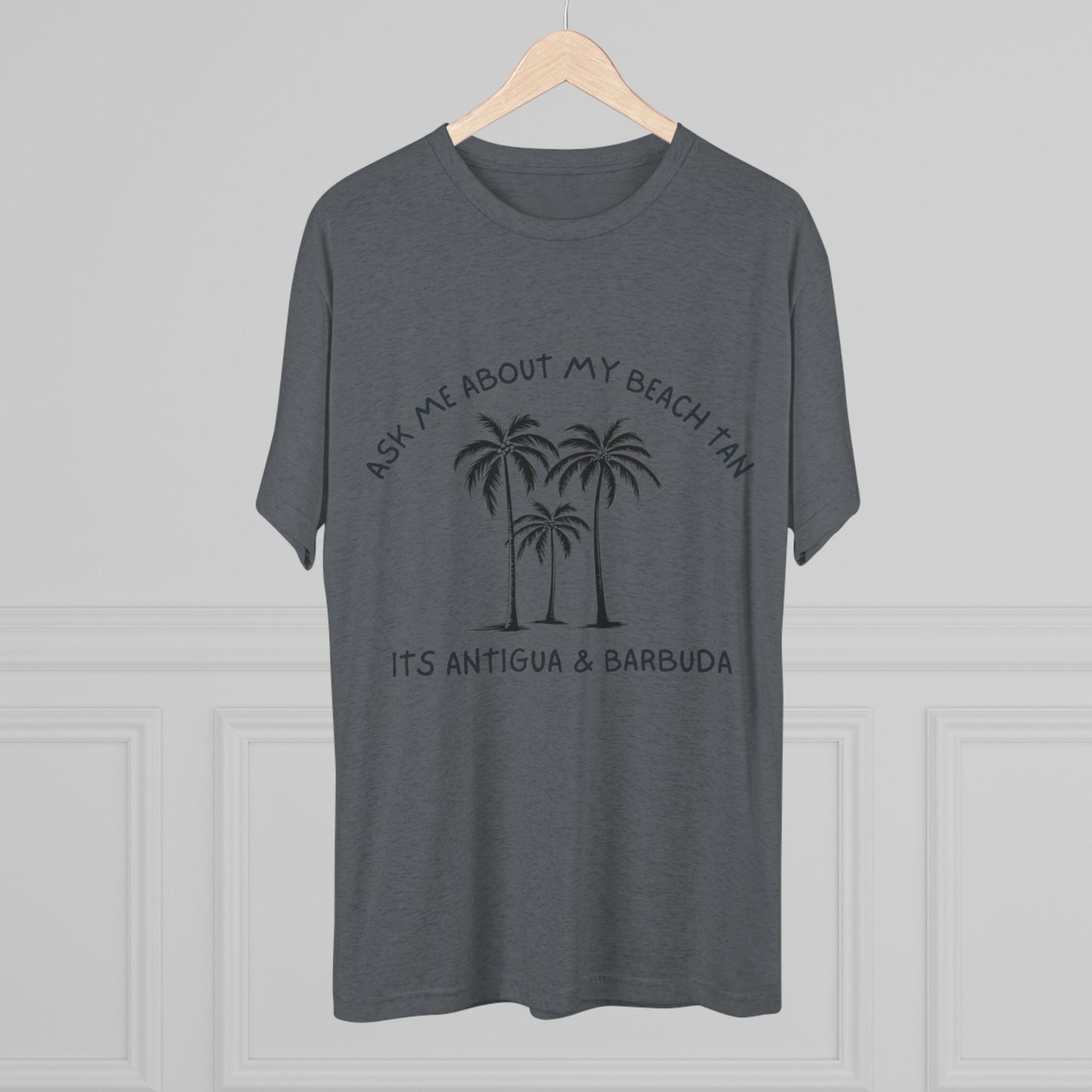 "Ask Me About My Beach Tan" Antigua & Barbuda T- Shirt