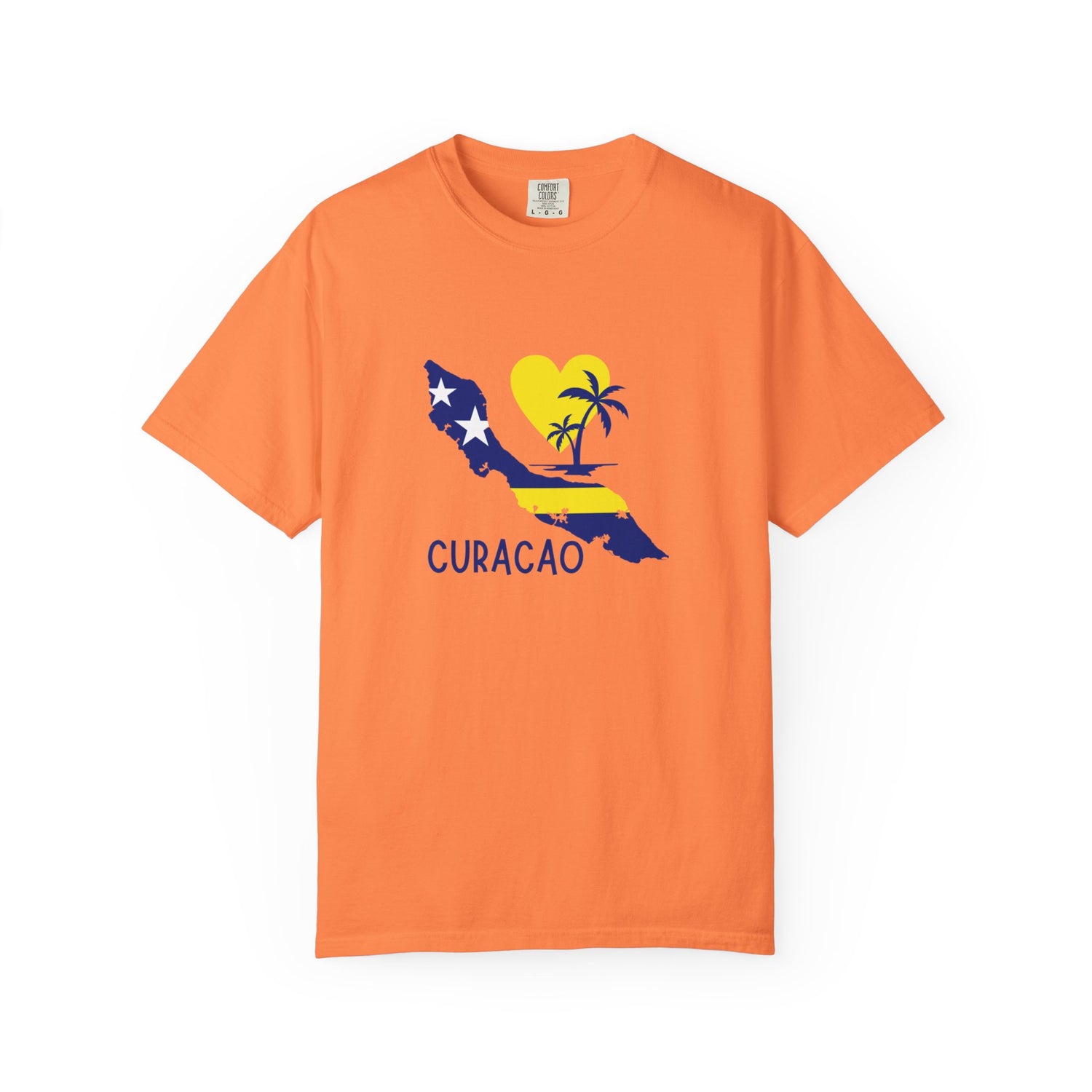 Curacao Love Unisex Garment-Dyed T-Shirt – Perfect for Beach Days & Tropical Getaways