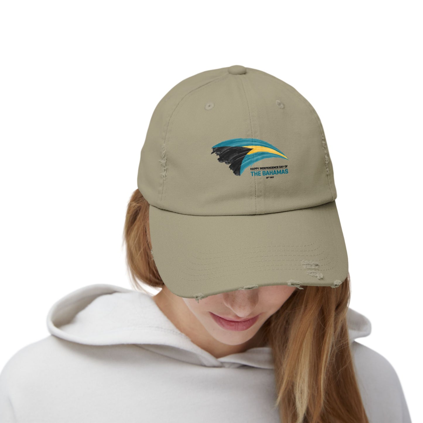 Bahamas Flag Cap Distressed Cap