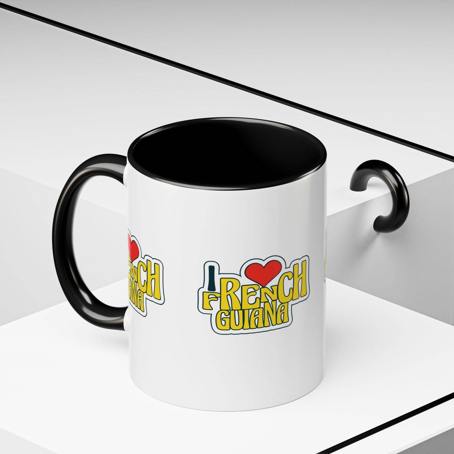 I Love French Guiana Accent Coffee Mug - 11oz & 15oz