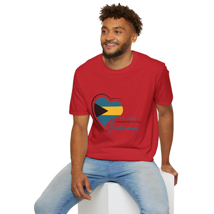 Bahamas Heart Shaped Flag  T-Shirt