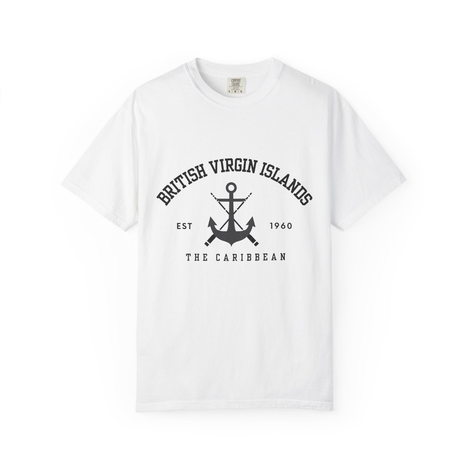 British Virgin Islands Anchor Graphic T-Shirt | Casual Summer Wear