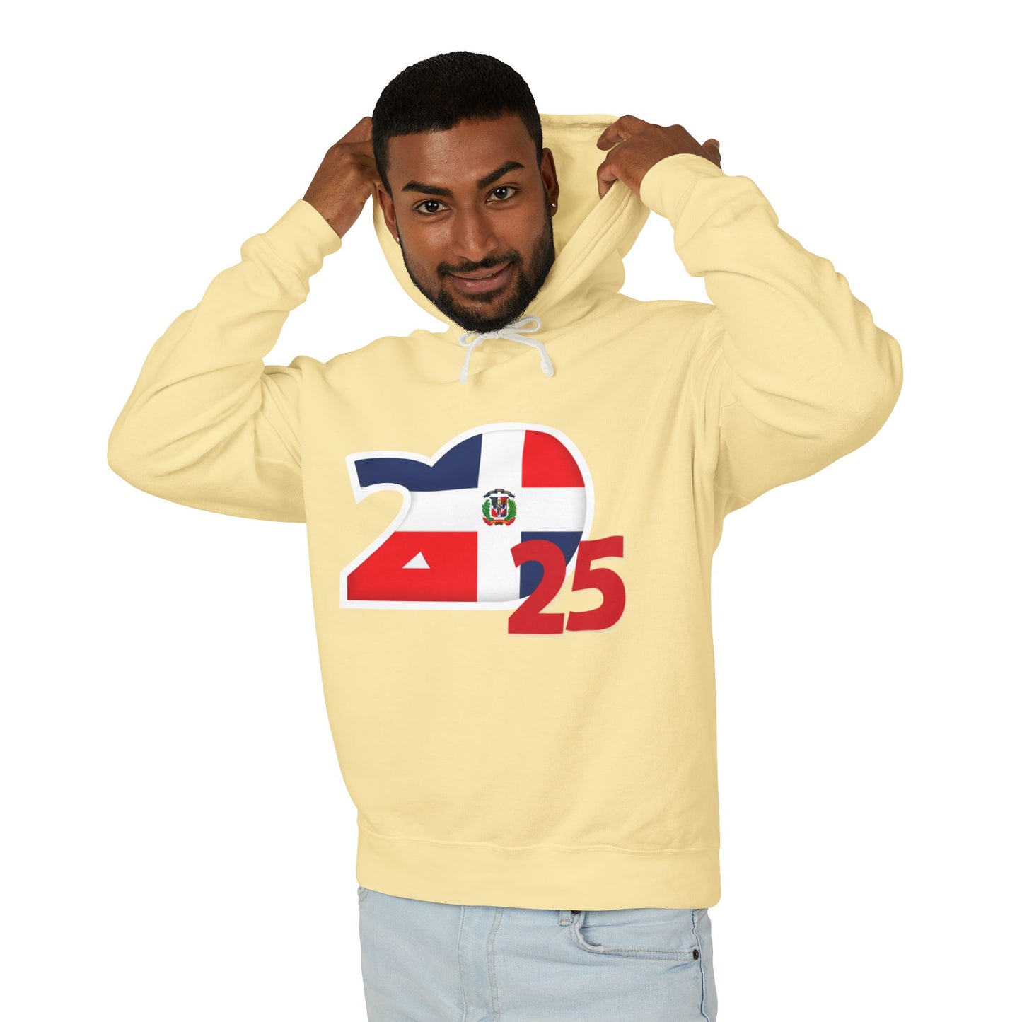 Dominican Republic 2025 Unisex Lightweight Hooded Sweatshirt