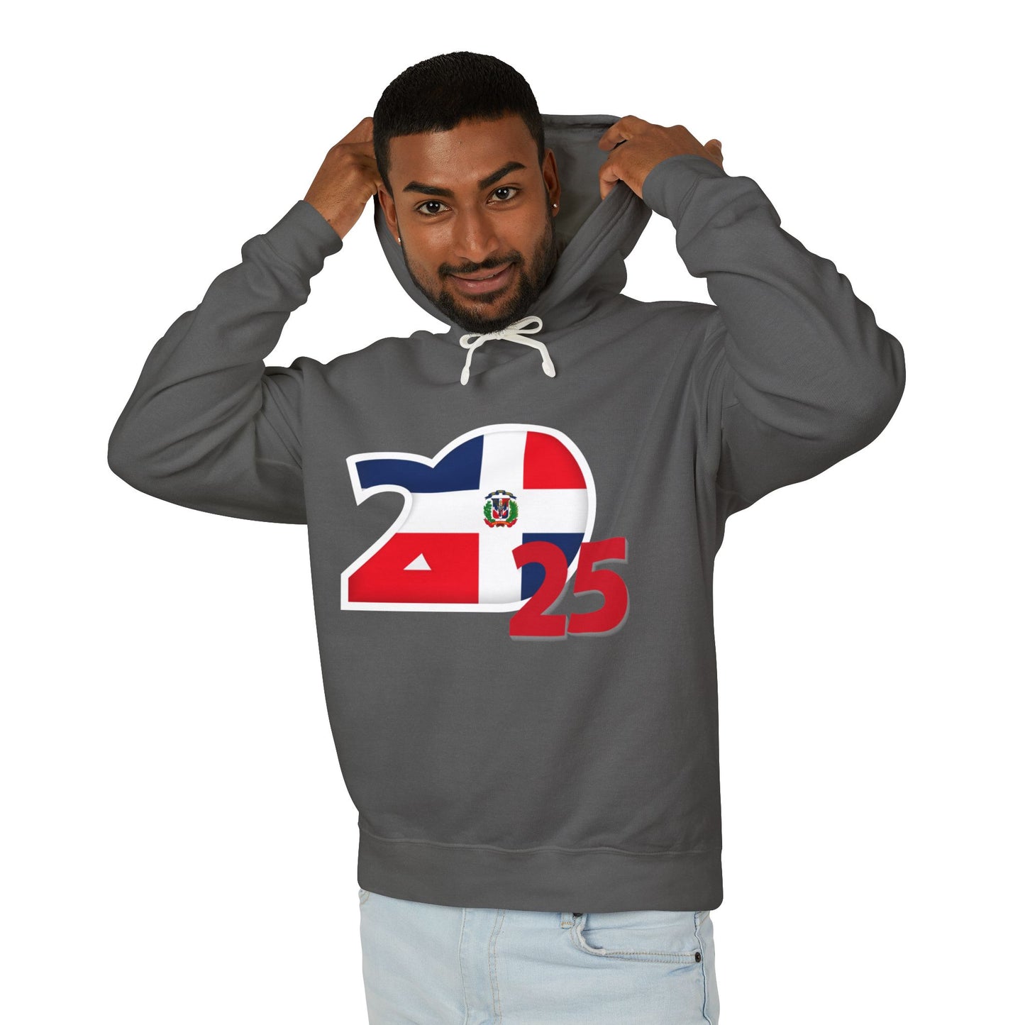 Dominican Republic 2025 Unisex Lightweight Hooded Sweatshirt
