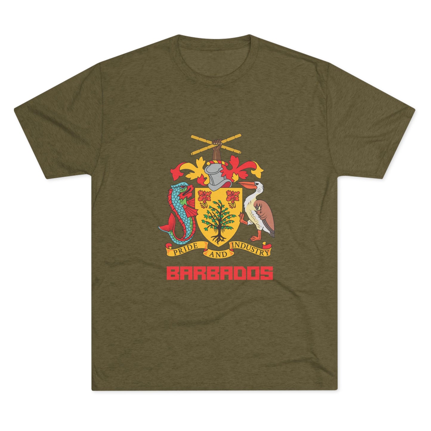 Barbados  Tri-Blend Crew T shirt