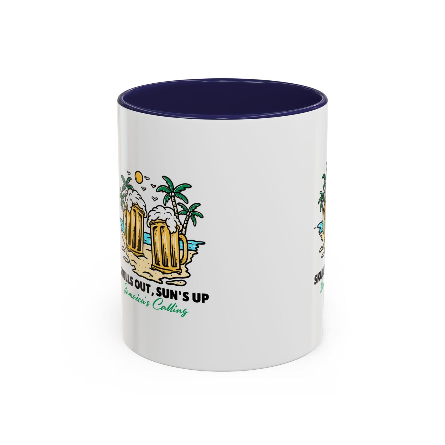 Skulls Out, Sun's Up Beach Jamaica Coffee Mug | Tropical Vibe for Summer Celebrations