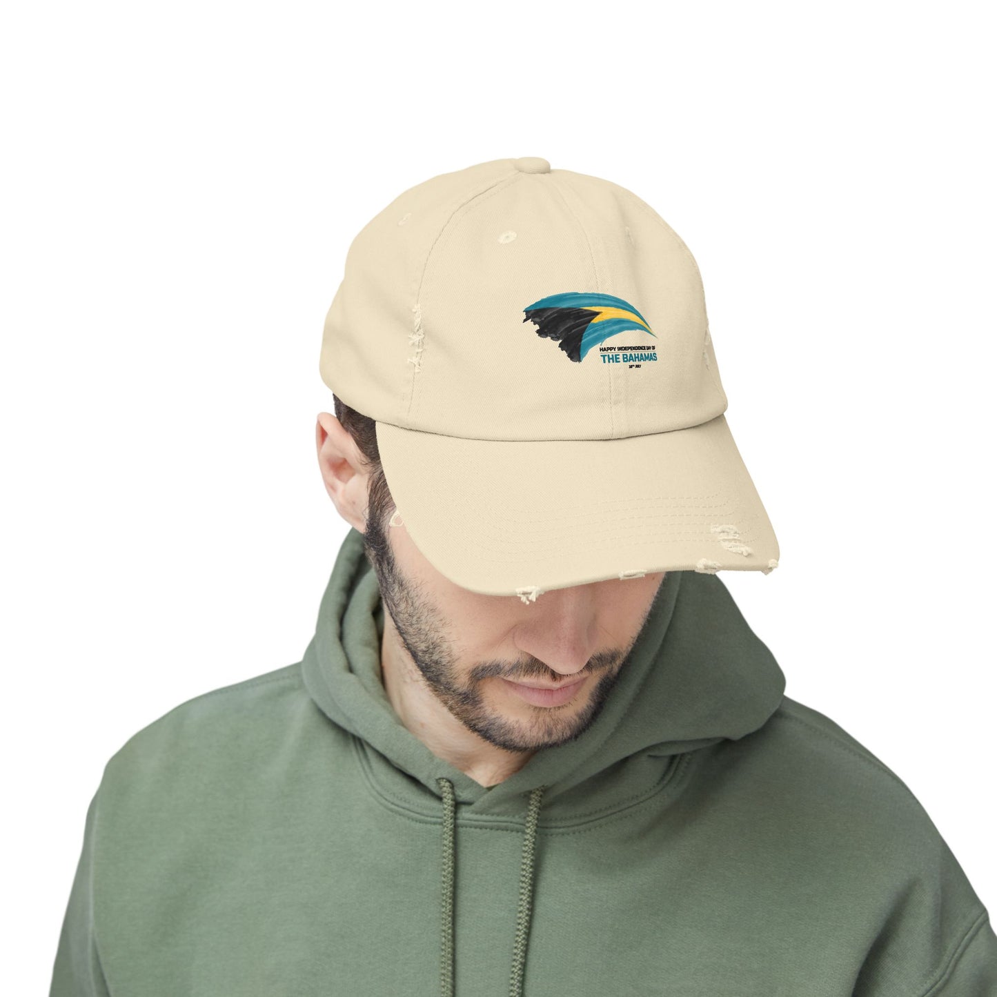 Bahamas Flag Cap Distressed Cap