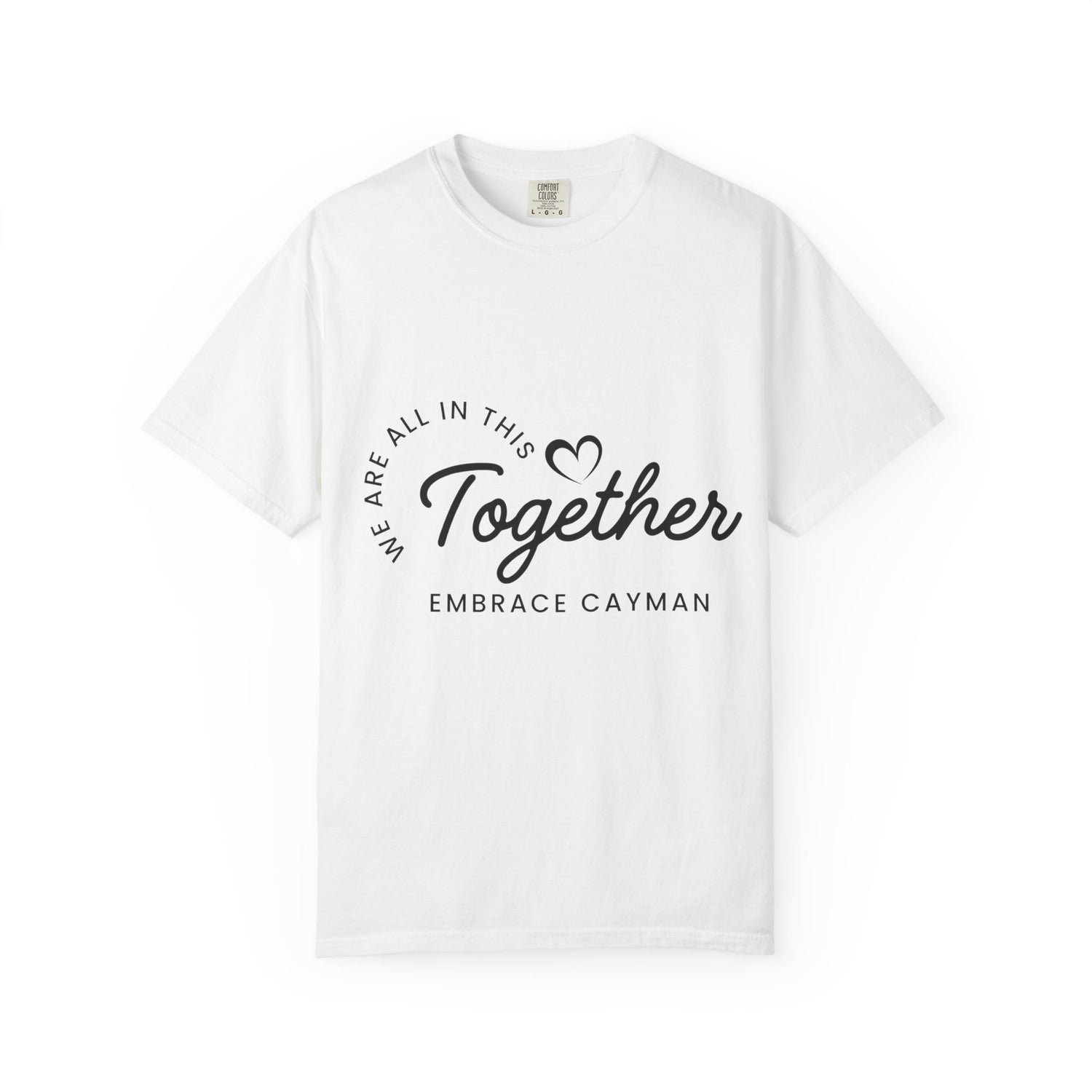Love Together Cayman Island Graphic T-Shirt | Unisex Embrace Cayman Tee