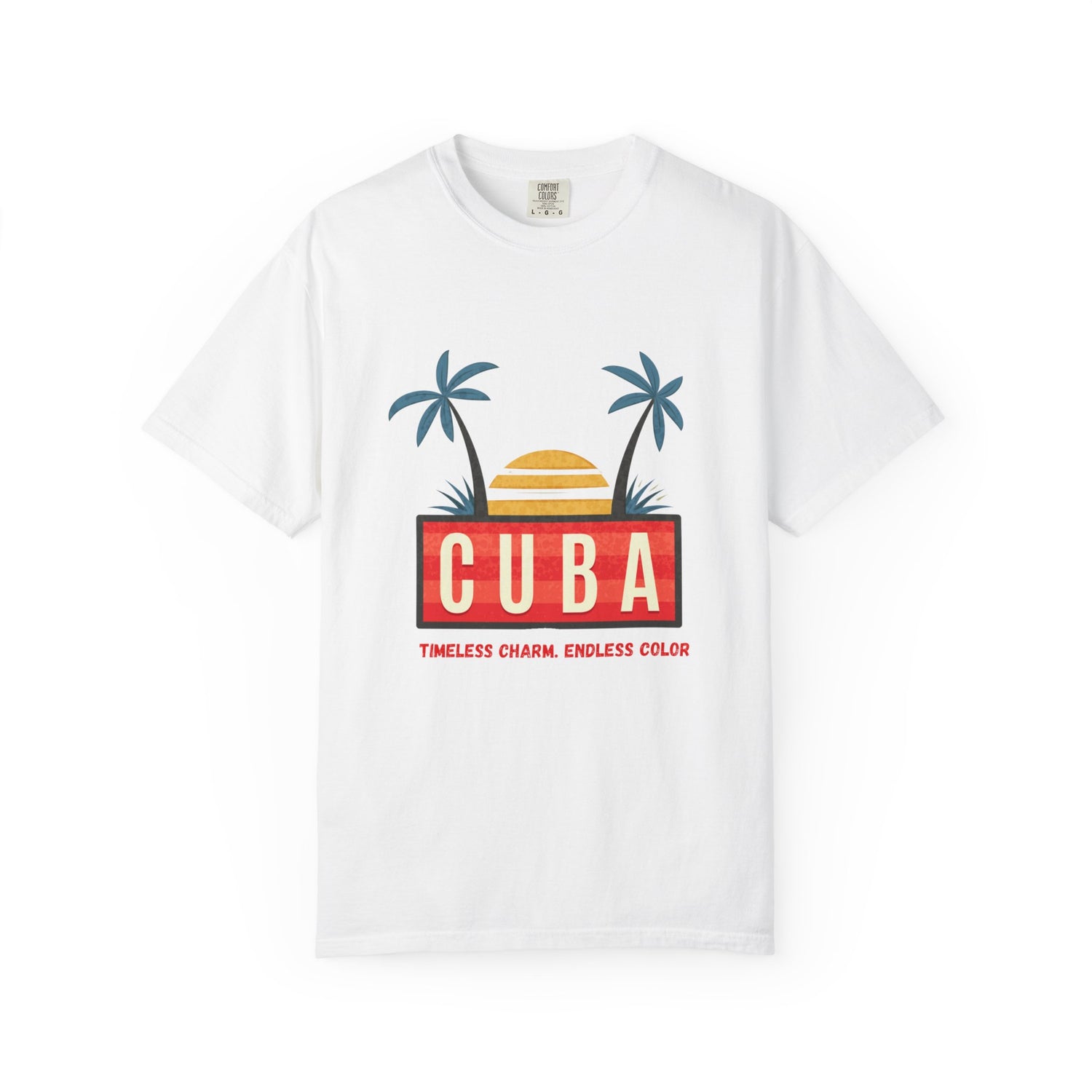 Cuba Sunset Graphic T-Shirt – Timeless Charm for Casual Vibes