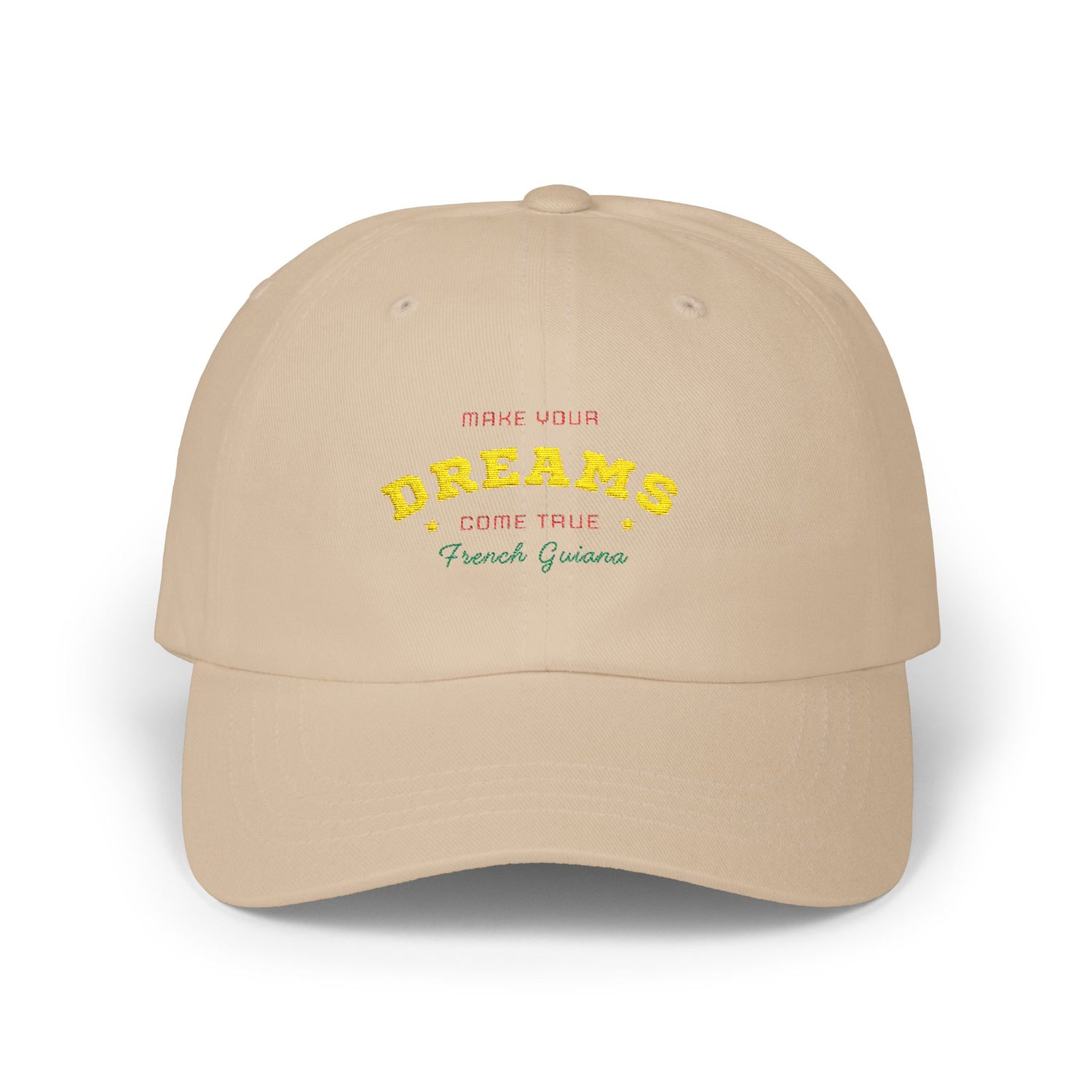 French Guiana Classic Dreams Dad Cap, White Casual Hat, Unisex Daily Wear, Gift for Him/Her, Outdoor Sun Protection Hat