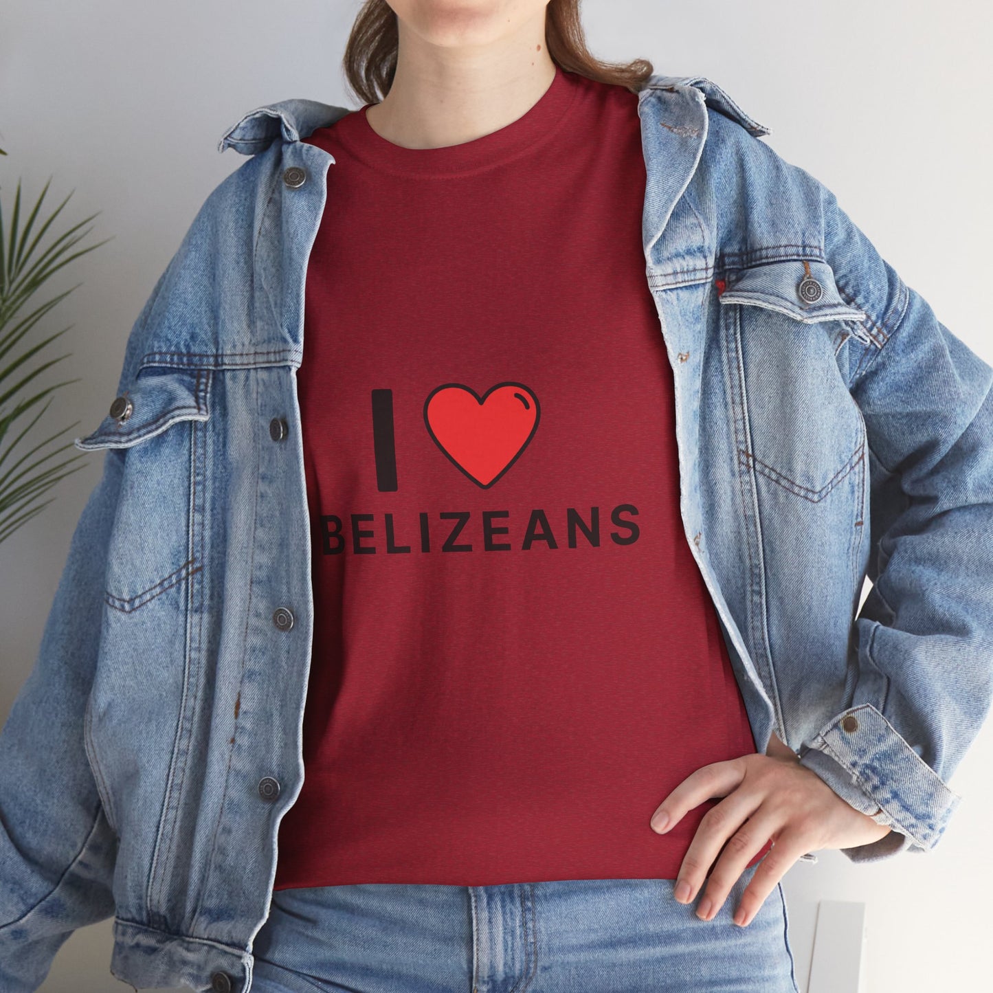 I Love Belizeans  Cotton T shirt