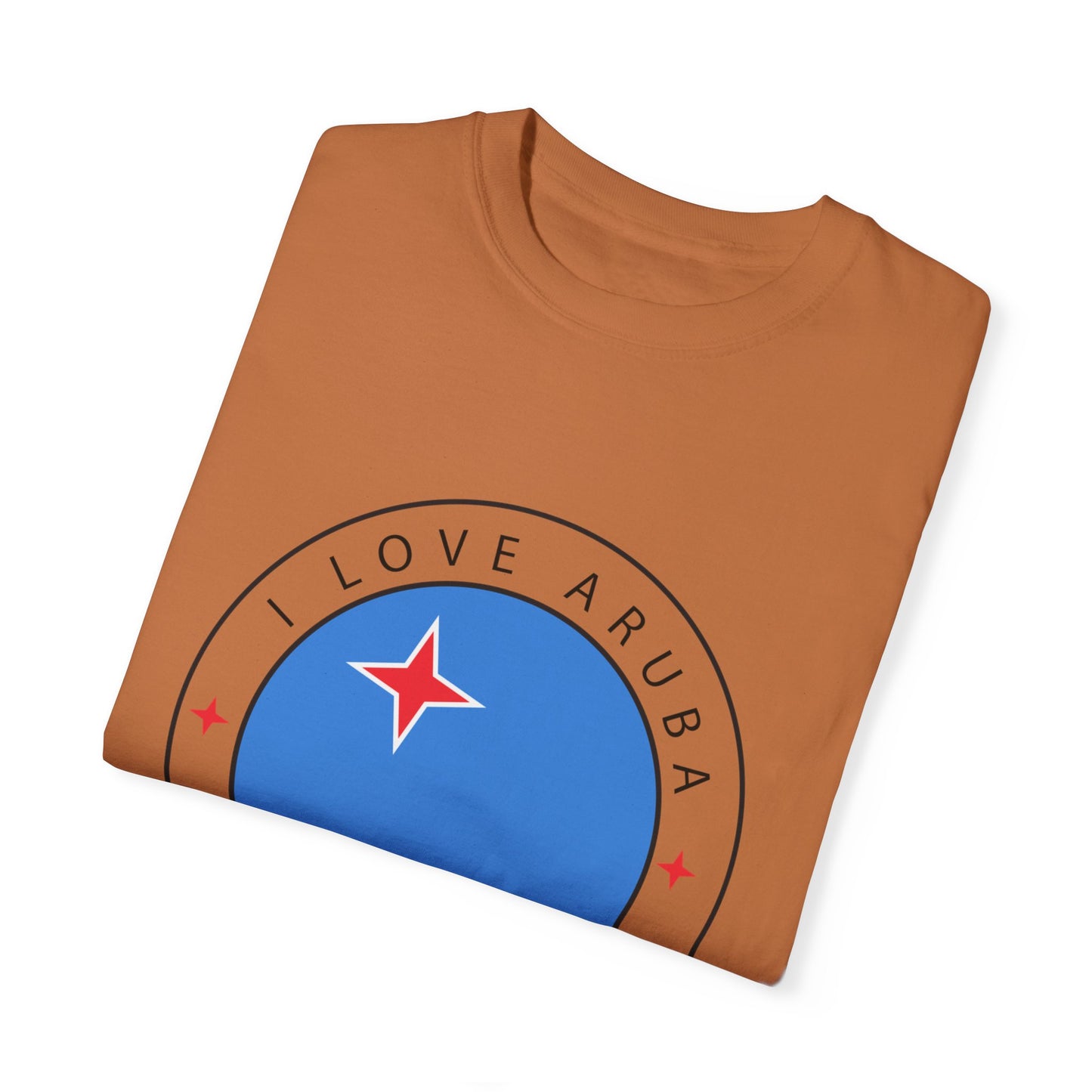 I Love Aruba Flag Unisex Garment-Dyed T-shirt