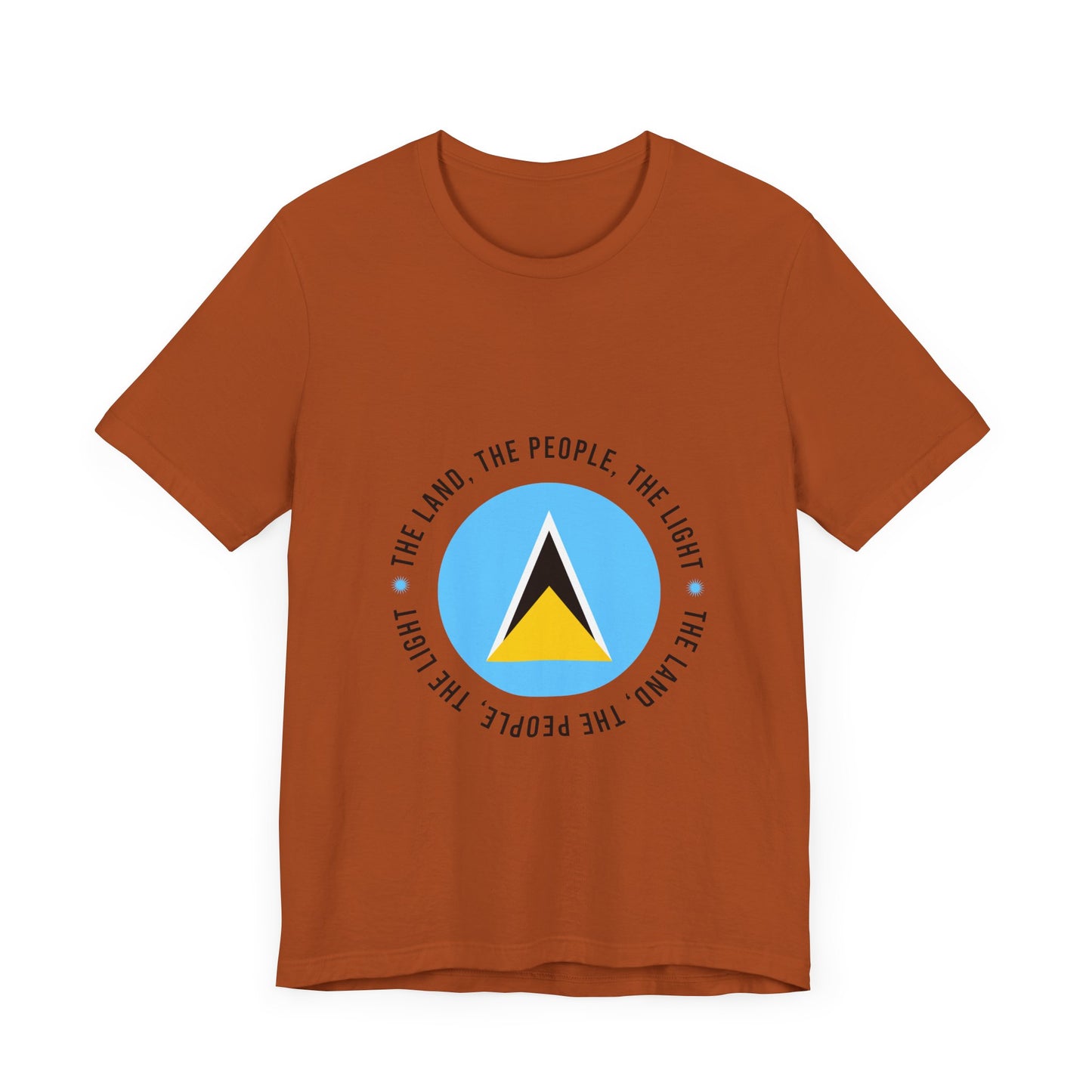 Unisex Jersey Korte Mouw Saint Lucia Vlag Shirt