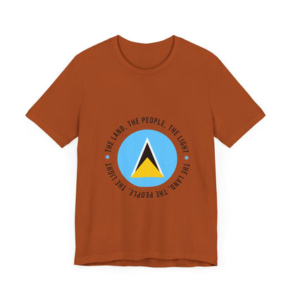 Unisex Jersey Korte Mouw Saint Lucia Vlag Shirt