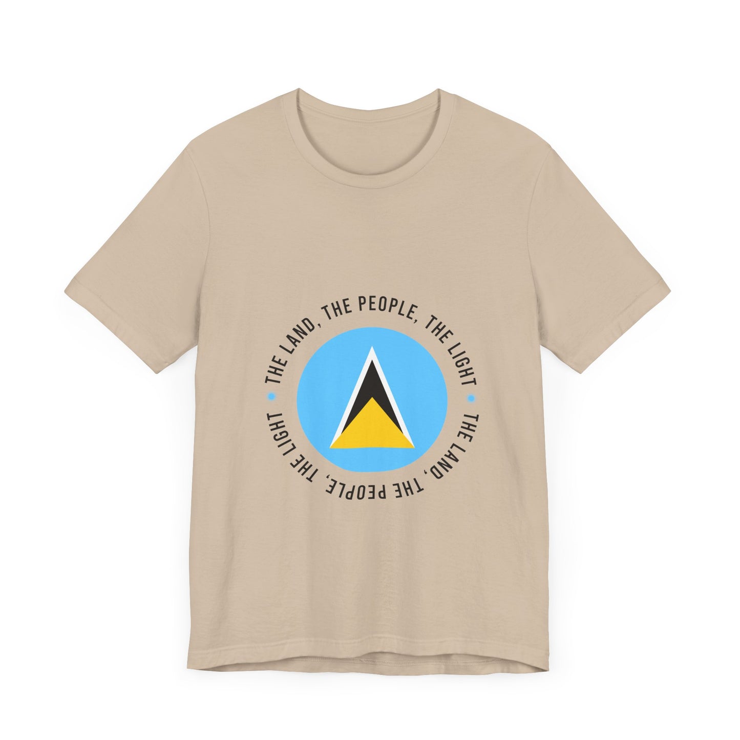 Unisex Jersey Korte Mouw Saint Lucia Vlag Shirt