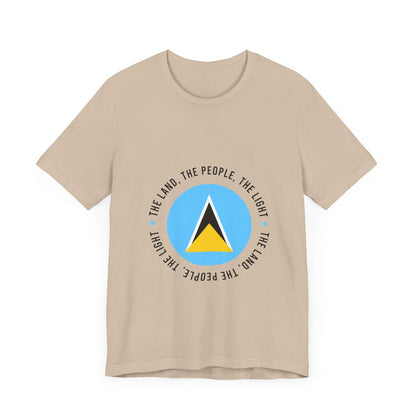Unisex Jersey Korte Mouw Saint Lucia Vlag Shirt