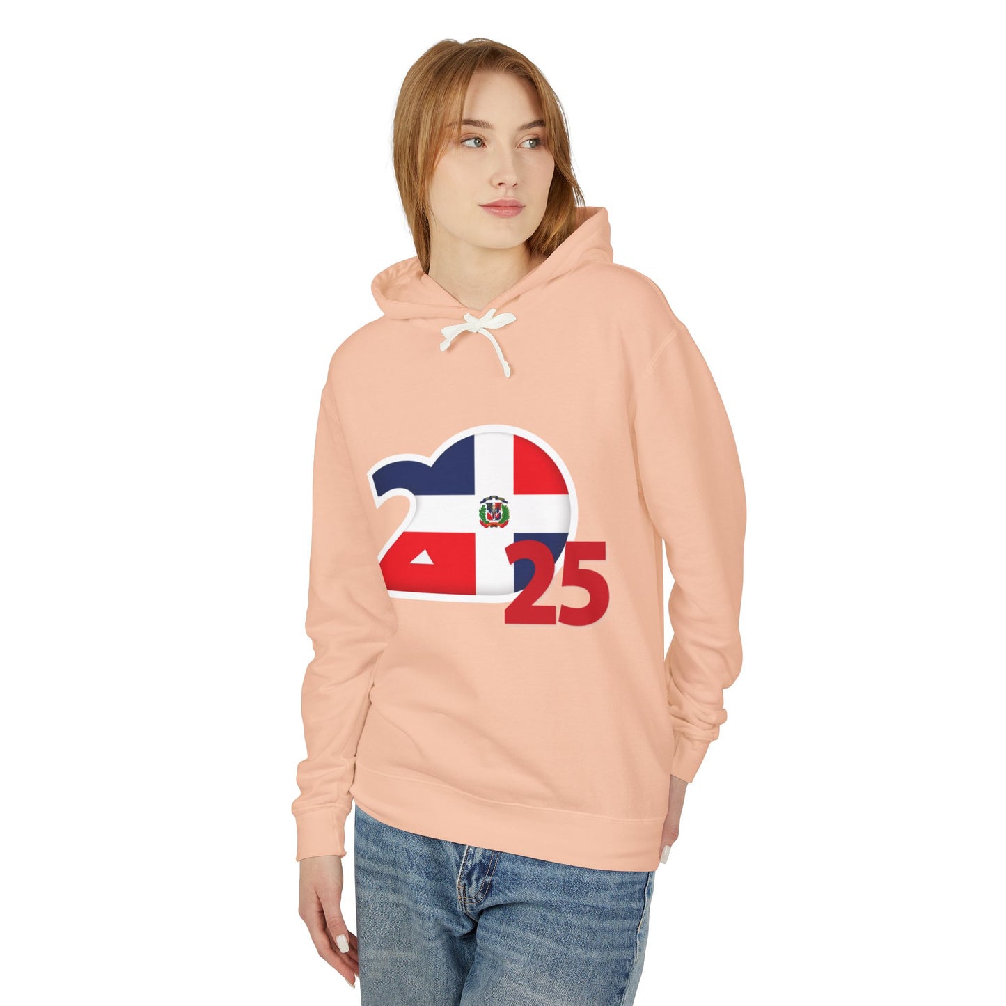 Dominican Republic 2025 Unisex Lightweight Hooded Sweatshirt