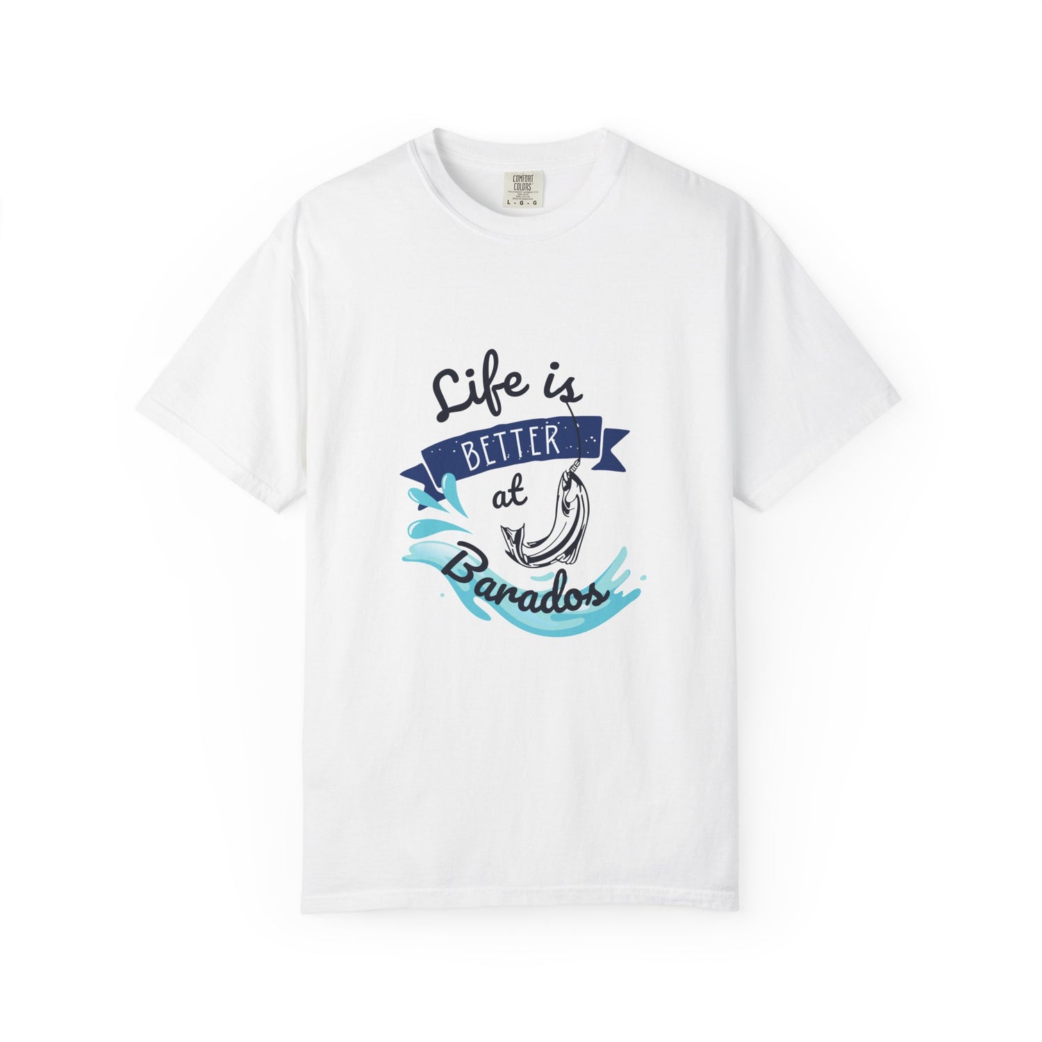 Life is Better at Barbados Unisex T-Shirt |  Garment-Dyed Beach Vibe Tee