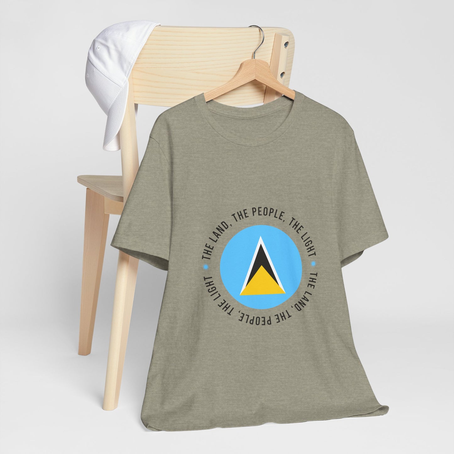 Unisex Jersey Korte Mouw Saint Lucia Vlag Shirt