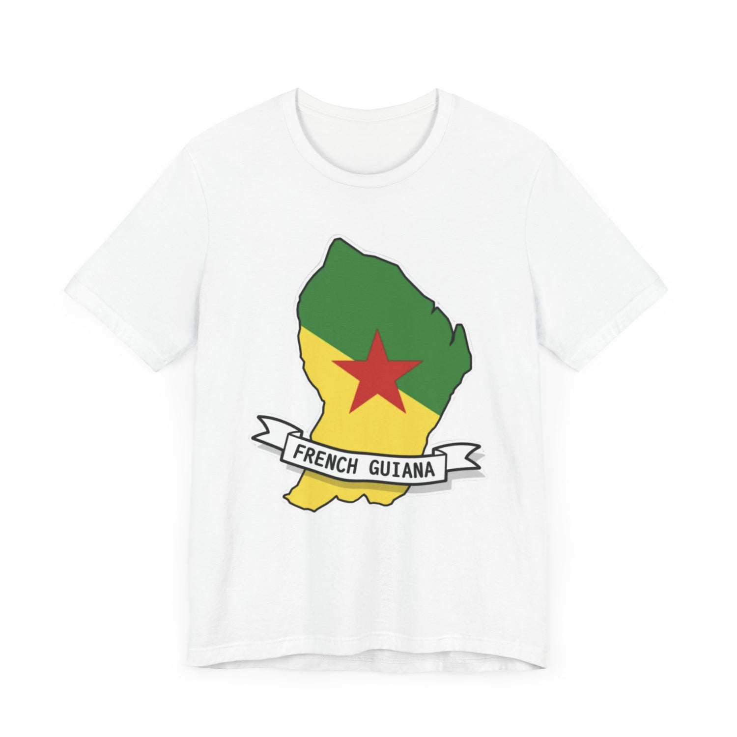 Unisex Jersey Frans-Guyana Korte Mouw T-shirt