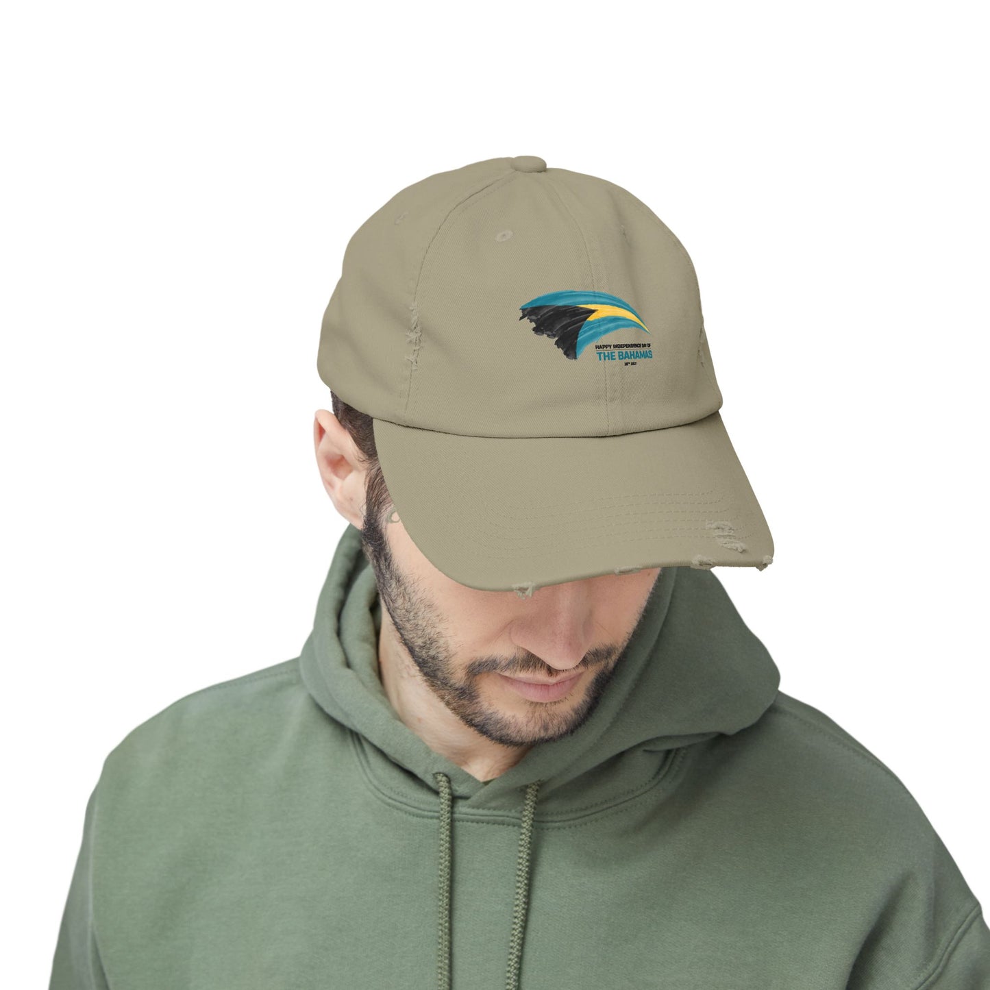 Bahamas Flag Cap Distressed Cap