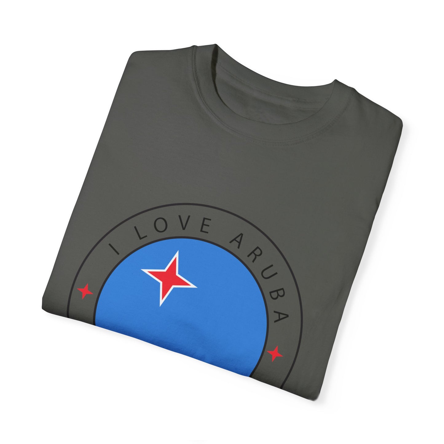 I Love Aruba Flag Unisex Garment-Dyed T-shirt