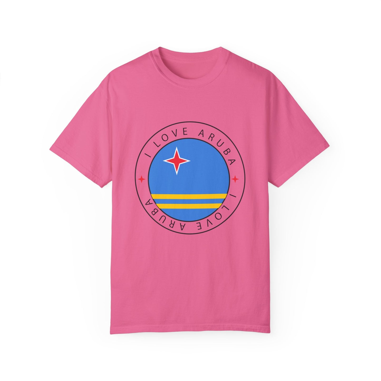 I Love Aruba Flag Unisex Garment-Dyed T-shirt